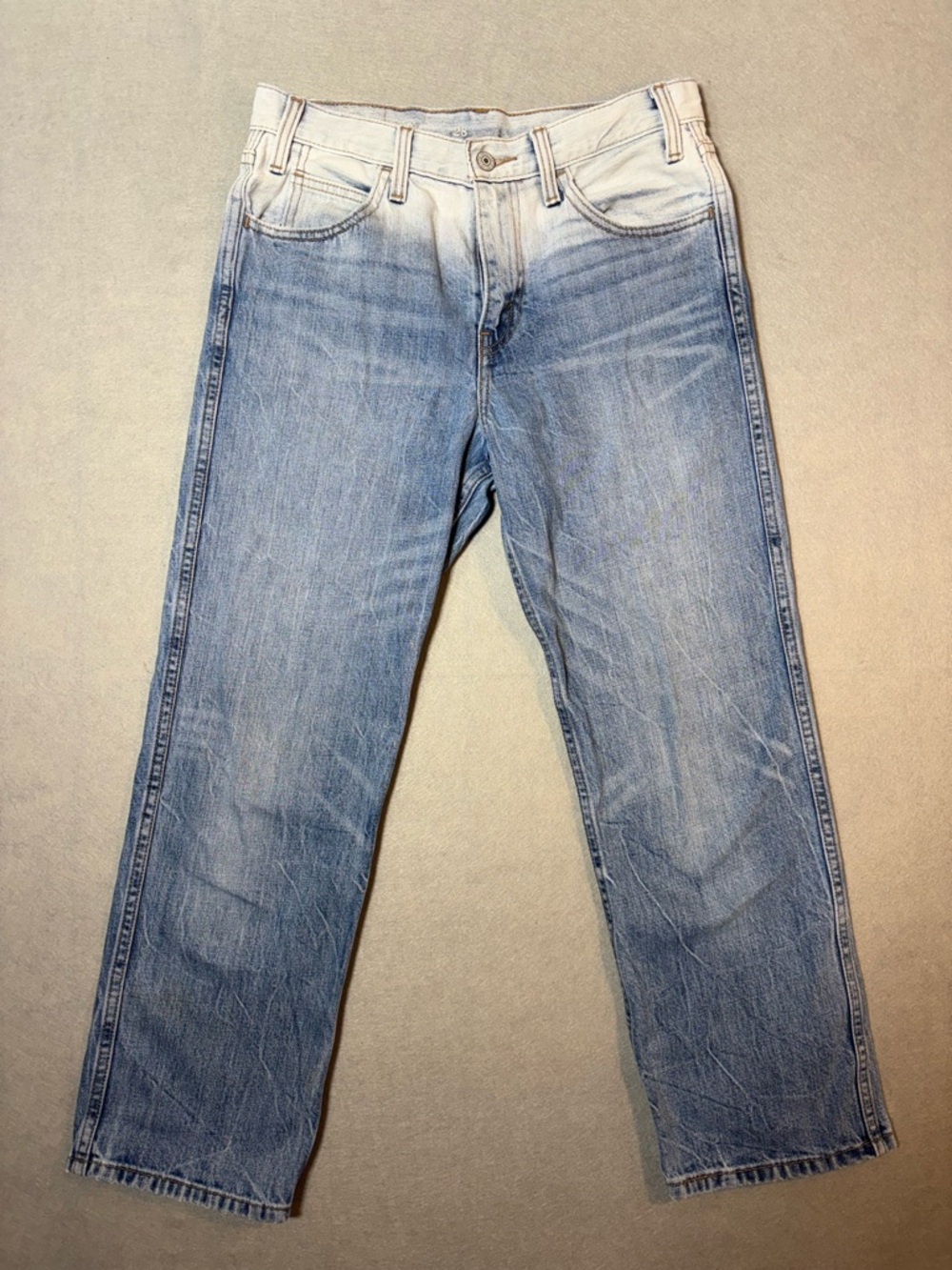 Levi's Orange Tab Bleached Straight-Leg Jeans